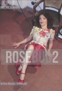 Rome April 30, 2002..Rosita Steenbeek, Dutch writer and novelist, she worked as an actress in the theatre and cinema, photographed at his home in Roma/ Rosita Steenbeek, scrittrice e romanziera olandese, ha lavorato anche nel teatro e nel cinema, fotografata nella sua abitazione di Roma..Photo: Rino Bianchi ©Rino Bianchi/Rosebud2