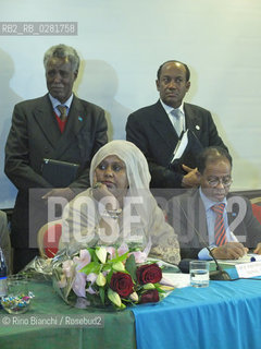 Rome January 8, 2012..The Deputy Prime Minister and Minister of Foreign Affairs Yusuf Haji Adan Fawzia Somali and the Somali community of Italy/Il Vicepremier e ministro degli Affari Esteri Somalo Fawzia Yusuf Haji Adan e la comunità somala dItalia. .Photo: RINO BIANCHI ©Rino Bianchi/Rosebud2