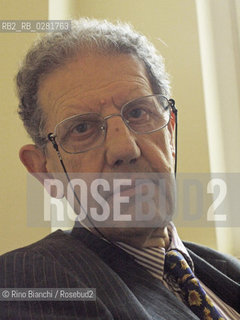 Rome Juin15, 2010..Salvatore Settis, archaeologist and historian of Italian art, photographed on the occasion of the presentation of the project-New-Italian landscape/ Salvatore Settis, archeologo e storico dellarte italiano, fotografato in occasione della presentazione del progetto -Nuovo paesaggio Italiano-..Photo: RINO BIANCHI ©Rino Bianchi/Rosebud2