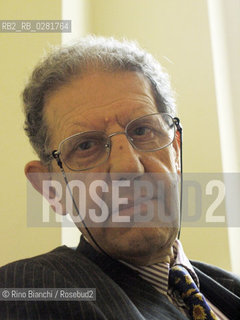 Rome Juin15, 2010..Salvatore Settis, archaeologist and historian of Italian art, photographed on the occasion of the presentation of the project-New-Italian landscape/ Salvatore Settis, archeologo e storico dellarte italiano, fotografato in occasione della presentazione del progetto -Nuovo paesaggio Italiano-..Photo: RINO BIANCHI ©Rino Bianchi/Rosebud2