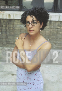 Rome Juin 26 2002..Melania Gaia Mazzucco, author and screenwriter, photographed in Rome during a photoshoot/Gaia Melania Mazzucco, scrittrice e sceneggiatrice, ritratta a Roma durante un servizio fotografico..Photo: RINO BIANCHI ©Rino Bianchi/Rosebud2