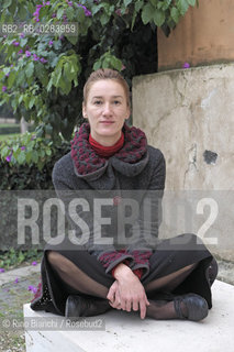 Rome November 16, 2013..Elvira Mujčic, writer, photographed in Rome Villa Borghese Park. Originally from Serbia has lived in Srebrenica, in Bosnia, until 1992/Elvira Mujčić , scrittrice, fotografata a Roma nel parco di Villa Borghese. Originaria della Serba è vissuta a Srebrenica, in Bosnia, fino al 1992..Photo: RINO BIANCHI ©Rino Bianchi/Rosebud2