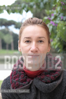 Rome November 16, 2013..Elvira Mujčic, writer, photographed in Rome Villa Borghese Park. Originally from Serbia has lived in Srebrenica, in Bosnia, until 1992/Elvira Mujčić , scrittrice, fotografata a Roma nel parco di Villa Borghese. Originaria della Serba è vissuta a Srebrenica, in Bosnia, fino al 1992..Photo: RINO BIANCHI ©Rino Bianchi/Rosebud2
