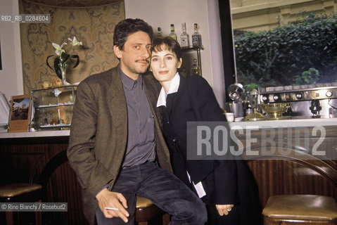 Rome Juin 6, 2002..Margaret Mazzantini, Italian actress and writer, photographed in Rome with Sergio Castellitto, Hotel Locarno/Margaret Mazzantini, attrice e scrittrice italiana, fotografata con il marito Sergio Castellitto a Roma allhotel Locarno..Photo: RINO BIANCHI ©Rino Bianchi/Rosebud2