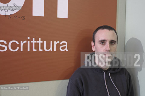Rome December 6,2013..Zerocalcare, pseudonym of Michele Rech, Italian cartoonist, photographed in Rome/Zerocalcare, pseudonimo di Michele Rech , fumettista italiano, fotografato a Roma..Photo: RINO BIANCHI ©Rino Bianchi/Rosebud2
