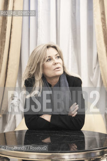 Rome November 27, 2013..Emmanuelle de Villepin, writer, cousin of former French Prime Minister Dominique de Villepin, wife of Rodolfo De Benedetti, photographed in Rome/Emmanuelle de Villepin, scrittrice, cugina dell’ex primo ministro francese Dominique de Villepin,  moglie di Rodolfo De Benedetti, fotografata a Roma..Photo: RINO BIANCHI ©Rino Bianchi/Rosebud2