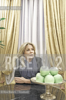 Rome November 27, 2013..Emmanuelle de Villepin, writer, cousin of former French Prime Minister Dominique de Villepin, wife of Rodolfo De Benedetti, photographed in Rome/Emmanuelle de Villepin, scrittrice, cugina dell’ex primo ministro francese Dominique de Villepin,  moglie di Rodolfo De Benedetti, fotografata a Roma..Photo: RINO BIANCHI ©Rino Bianchi/Rosebud2