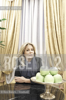 Rome November 27, 2013..Emmanuelle de Villepin, writer, cousin of former French Prime Minister Dominique de Villepin, wife of Rodolfo De Benedetti, photographed in Rome/Emmanuelle de Villepin, scrittrice, cugina dell’ex primo ministro francese Dominique de Villepin,  moglie di Rodolfo De Benedetti, fotografata a Roma..Photo: RINO BIANCHI ©Rino Bianchi/Rosebud2