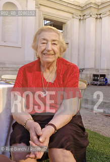 Rome July 5, 2012..Maria Luisa Spaziani, poet and essayist, francesista, portrayed the final evening of the 66 Edition Premio Strega/Maria Luisa Spaziani, poetessa e saggista, francesista, ritratta la serata finale del 66 edizione Premio Strega..Photo: RINO BIANCHI ©Rino Bianchi/Rosebud2