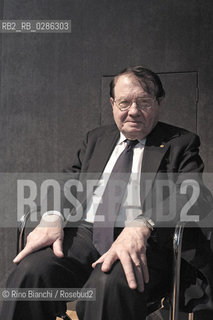 Rome January 25, 2014..Luc Montagnier, photographed in Rome, doctor, biologist and virologist, French.Professor at the Pasteur Institute in Paris, President of the World Foundation for AIDS research and prevention, discovered in 1983 the HIV virus, along with Dr. Françoise Barré-Sinoussi and Dr. Robert Gallo, and won the Nobel Prize in Physiology or Medicine 2008./Luc Montagnier,fotografato a Roma, medico, biologo e virologo francese,professore presso lIstituto Pasteur di Parigi, presidente della fondazione mondiale per la ricerca e prevenzione dellAIDS, ha scoperto nel 1983 il virus dellHIV, insieme alla dottoressa Françoise Barré-Sinoussi e al dottor Robert Gallo, e ha vinto il Premio Nobel per la medicina 2008..Photo: RINO BIANCHI ©Rino Bianchi/Rosebud2
