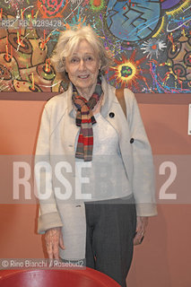 Rome March 15, 2014..Rosetta Loy, photographed in Rome, writer of the generation of the thirties, along with some of the best-known names in Italian literature. Author of numerous novels and winner of literary awards/Rosetta Loy,  fotografata a Roma, scrittrice della  generazione degli anni Trenta, insieme ad alcuni dei più conosciuti nomi della letteratura italiana. Autrice di numerosi romanzi e vincitrice di premi letterari..Photo: RINO BIANCHI ©Rino Bianchi/Rosebud2