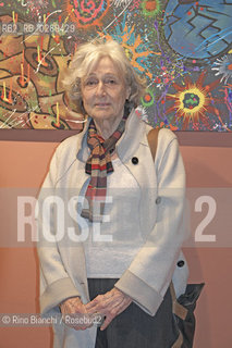 Rome March 15, 2014..Rosetta Loy, photographed in Rome, writer of the generation of the thirties, along with some of the best-known names in Italian literature. Author of numerous novels and winner of literary awards/Rosetta Loy,  fotografata a Roma, scrittrice della  generazione degli anni Trenta, insieme ad alcuni dei più conosciuti nomi della letteratura italiana. Autrice di numerosi romanzi e vincitrice di premi letterari..Photo: RINO BIANCHI ©Rino Bianchi/Rosebud2
