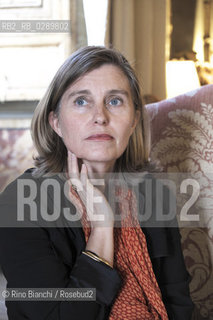 Rome March 17, 2014..Florence Noiville, photographed in Rome, is a journalist of Le Monde and author of Isaac b. Singer. A biography, as well as numerous books for children/Florence Noiville, fotografata a Roma è giornalista di «Le Monde» e autrice di Isaac B. Singer. Una biografia, oltre che di numerosi libri per ragazzi. .Photo: RINO BIANCHI ©Rino Bianchi/Rosebud2
