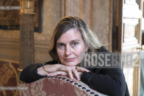 Rome March 17, 2014..Florence Noiville, photographed in Rome, is a journalist of Le Monde and author of Isaac b. Singer. A biography, as well as numerous books for children/Florence Noiville, fotografata a Roma è giornalista di «Le Monde» e autrice di Isaac B. Singer. Una biografia, oltre che di numerosi libri per ragazzi. .Photo: RINO BIANCHI ©Rino Bianchi/Rosebud2