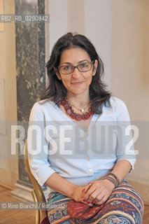 Rome April 4, 2014..Susan Abulhawa, photographed in Rome, American writer of Palestinian origin, author of the epic novel on Palestinian history Every morning in Jenin/Susan Abulhawa, fotografaTA a Roma, scrittrice statunitense di origine palestinese, autrice del romanzo-epopea sulla storia palestinese Ogni mattina a Jenin .Photo: RINO BIANCHI ©Rino Bianchi/Rosebud2
