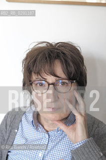 Rome April 29, 2014..Donatella Di Pietrantonio, writer, photographed in Rome in Elliot Publishing House began in 2011 with the novel my mother is a river, winner of numerous awards and has been translated into Germany./Donatella Di Pietrantonio, scrittrice, fotografata a Roma nelle stanze della casa editrice Elliot ha esordito nel 2011 con il romanzo Mia madre è un fiume, vincitore di numerosi premi e tradotto in Germania..Photo: RINO BIANCHI ©Rino Bianchi/Rosebud2