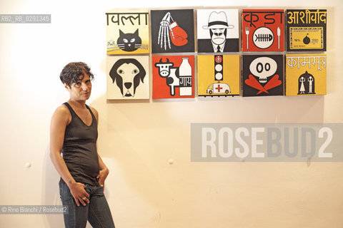 Rome May 6, 2014..Gabriella Kuruvilla, writer and painter, photographed in Rome/Gabriella Kuruvilla, scrittrice e pittrice, fotografata a Roma..Photo: RINO BIANCHI ©Rino Bianchi/Rosebud2