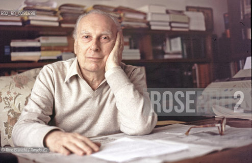 Roma 18 novembre 2005..Torino, Angelo Del Boca, giornalista, storico e saggista, ritratto nella sua abitazione..Foto: Rino Bianchi ©Rino Bianchi/Rosebud2