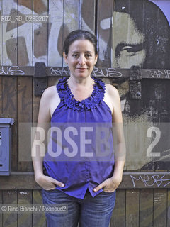 Rome September 3, 2012..Aimee Bender, photographed in Rome San Lorenzo district, American writer, made his debut in 1998 with a collection of short stories/Aimee Bender, fotografata a Roma nel quartiere San Lorenzo, scrittrice americana,  ha esordito nel 1998 con una raccolta di novelle..Photo: RINO BIANCHI ©Rino Bianchi/Rosebud2