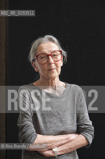 Rome June 30, 2014..Ludovica Ripa di Meana, photographed in Rome, writer, journalist, television and film writer, poet. wrote lyrics for Adriano Celentano for Federico Zeri. A long conversation with Gianfranco Contini has made the pages of care and pleasure (1989). He has published three novels/Ludovica Ripa di Meana, fotografata a Roma, scrittrice, giornalista, autrice televisiva e cinematografica, poetessa. ha scritto testi per Adriano Celentano  per Federico Zeri. Da una lunga conversazione con Gianfranco Contini ha ricavato le pagine di Diligenza e voluttà (1989). Ha pubblicato tre romanzi..Photo: RINO BIANCHI ©Rino Bianchi/Rosebud2