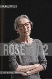Rome June 30, 2014..Ludovica Ripa di Meana, photographed in Rome, writer, journalist, television and film writer, poet. wrote lyrics for Adriano Celentano for Federico Zeri. A long conversation with Gianfranco Contini has made the pages of care and pleasure (1989). He has published three novels/Ludovica Ripa di Meana, fotografata a Roma, scrittrice, giornalista, autrice televisiva e cinematografica, poetessa. ha scritto testi per Adriano Celentano  per Federico Zeri. Da una lunga conversazione con Gianfranco Contini ha ricavato le pagine di Diligenza e voluttà (1989). Ha pubblicato tre romanzi..Photo: RINO BIANCHI ©Rino Bianchi/Rosebud2