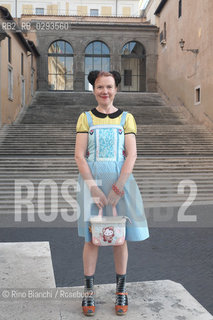 Rome Juillet 1, 2014..Rosa Liksom, photographed in Rome, is one of the most famous Finnish artists and writers, translated in 17 countries. Appreciated from the beginning by critics and public, debuted in 1985 with a collection of short stories by getting the J.H. Erkko/Rosa Liksom, fotografata a Roma, è una delle più famose scrittrici e artiste finlandesi, tradotta in 17 paesi. Apprezzata fin dagli esordi da critica e pubblico, ha debuttato nel 1985 con una raccolta di racconti ottenendo il premio J.H. Erkko..Photo: RINO BIANCHI ©Rino Bianchi/Rosebud2