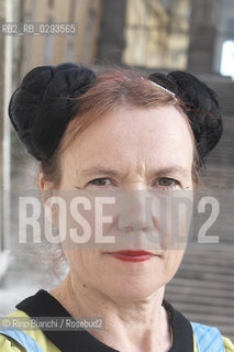 Rome Juillet 1, 2014..Rosa Liksom, photographed in Rome, is one of the most famous Finnish artists and writers, translated in 17 countries. Appreciated from the beginning by critics and public, debuted in 1985 with a collection of short stories by getting the J.H. Erkko/Rosa Liksom, fotografata a Roma, è una delle più famose scrittrici e artiste finlandesi, tradotta in 17 paesi. Apprezzata fin dagli esordi da critica e pubblico, ha debuttato nel 1985 con una raccolta di racconti ottenendo il premio J.H. Erkko..Photo: RINO BIANCHI ©Rino Bianchi/Rosebud2