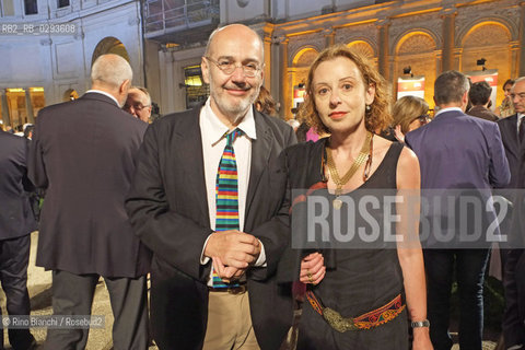 Rome Juillet 3, 2014..Premio Strega 2014 Edition 68..Giuseppe Scaraffia con Silvia Ronchey/Premio Strega 2014 edizione 68..Giuseppe Scaraffia coon Silvia Ronchey..Photo: RINO BIANCHI ©Rino Bianchi/Rosebud2