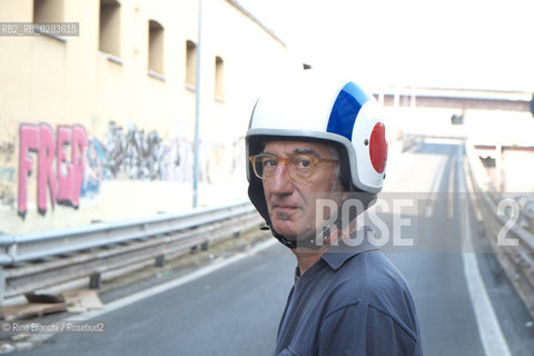Rome June 28, 2014..Marco Rufus Petrella draughtsman and Illustrator of comics photographed in Rome Pigneto district/Marco Rufus Petrella disegnatore e illustratore di fumetti fotografato a Roma nel quartiere del Pigneto..Photo: RINO BIANCHI ©Rino Bianchi/Rosebud2