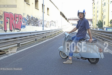 Rome June 28, 2014..Marco Rufus Petrella draughtsman and Illustrator of comics photographed in Rome Pigneto district/Marco Rufus Petrella disegnatore e illustratore di fumetti fotografato a Roma nel quartiere del Pigneto..Photo: RINO BIANCHI ©Rino Bianchi/Rosebud2
