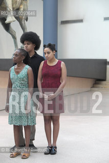 Rome Juillet 20, 2014..Chirlane McCray, poet, feminist leader and wife of New York Mayor Bill de Blasio photographed with their children and Dante in Rome/Chirlane McCray, poetessa, leader femminista e moglie del sindaco di New York Bill de Blasio fotografata con i figli Dante e Chiara a Roma..Photo: RINO BIANCHI ©Rino Bianchi/Rosebud2