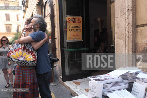 Rome August 11, 2014..The Teatro Valle is vacated after nearly three years of employment/Il Teatro Valle viene sgomberato dopo circa tre anni di occupazione..Photo: RINO BIANCHI ©Rino Bianchi/Rosebud2