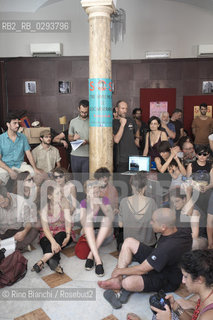 Rome August 11, 2014..The Teatro Valle is vacated after nearly three years of employment/Il Teatro Valle viene sgomberato dopo circa tre anni di occupazione..Photo: RINO BIANCHI ©Rino Bianchi/Rosebud2