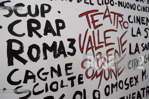 Rome August 11, 2014..The Teatro Valle is vacated after nearly three years of employment/Il Teatro Valle viene sgomberato dopo circa tre anni di occupazione..Photo: RINO BIANCHI ©Rino Bianchi/Rosebud2
