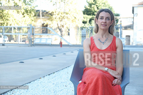 Rome August 7, 2014..Chiara Mezzalama, Italian writer, photographed at the MAXXI in Rome a few days before his transfer to Paris/Chiara Mezzalama, scrittrice italiana, fotografata a Roma al MAXXI qualche giorno prima del suo trasferimento a Parigi. .Photo: RINO BIANCHI ©Rino Bianchi/Rosebud2