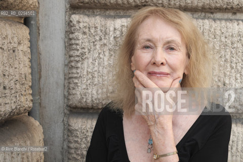 Rome September 10, 2014..Annie Ernaux, photographed in Rome, French writer, is researched and published worldwide/Annie Ernaux, fotografata a Roma, scrittrice francese, è studiata e pubblicata in tutto il mondo..Photo: RINO BIANCHI ©Rino Bianchi/Rosebud2