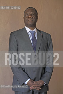 Ferrara October 4, 2014..Denis Mukwege, photographed in Ferrara, is a congolese gynecologist physician who treats women raped and AIDS. Work 18 hours a day in the center that he founded. He was awarded by the Swedish Parliament the Right livelihood considered the alternative Nobel. is nominated for the Nobel Peace Prize/Denis Mukwege, fotografato a Ferrara, è un medico ginecologo congolese che cura le donne stuprate e malate di AIDS. Opera 18 ore al giorno nellcentro che ha fondato. Gli è stato assegnato dal Parlamento svedese il Right livelihood considerato il Nobel alternativo; è candidato al Premio Nobel per la Pace..Photo: RINO BIANCHI ©Rino Bianchi/Rosebud2