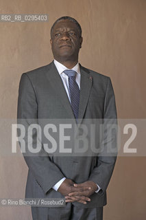 Ferrara October 4, 2014..Denis Mukwege, photographed in Ferrara, is a congolese gynecologist physician who treats women raped and AIDS. Work 18 hours a day in the center that he founded. He was awarded by the Swedish Parliament the Right livelihood considered the alternative Nobel. is nominated for the Nobel Peace Prize/Denis Mukwege, fotografato a Ferrara, è un medico ginecologo congolese che cura le donne stuprate e malate di AIDS. Opera 18 ore al giorno nellcentro che ha fondato. Gli è stato assegnato dal Parlamento svedese il Right livelihood considerato il Nobel alternativo; è candidato al Premio Nobel per la Pace..Photo: RINO BIANCHI ©Rino Bianchi/Rosebud2