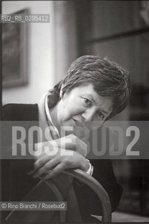 Roma 8 giugno 1994..Luce Irigaray, filosofa, psicoanalista e saggista di origine belga, direttrice del CNRS di Parigi, ritratta a Roma.. ©Rino Bianchi/Rosebud2