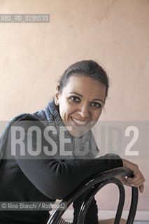 Ferrara, October 5, 2014..Francesca Borri, photographié à Ferrara, journaliste, reporter de guerre et écrivain, a déclaré la guerre de la Syrie comme pigiste, et ses articles sont publiés en onze langues. En Italie, il écrit pour il Fatto Quotidiano/Francesca Borri, fotografata a Ferrara, giornalista, reporter di guerra e scrittrice, ha raccontato la  guerra di Siria come reporter freelance, e i suoi articoli sono pubblicati in undici lingue. In Italia scrive per il Fatto Quotidiano..Photo: RINO BIANCHI ©Rino Bianchi/Rosebud2