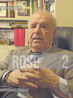 Rome March 7,2011..Francesco Eugenio Negro, photographed in his studio on the Aventine Hill in Rome, homeopathic physician and journalist, author of several books on homeopathy/Francesco Eugenio Negro, fotografato a Roma nel suo studio allAventino,medico omeopata e pubblicista, autore di diversi testi sullomeopatia..Photo: RINO BIANCHI ©Rino Bianchi/Rosebud2
