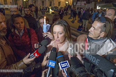 Rome November 8, 2014..A thousand candles for Stefano. Ilaria Cucchi in the demonstration against the judgment of the judiciary/Mille candele per Stefano. Ilaria Cucchi alla manifestazione contro la sentenza dei magistrati..Photo: RINO BIANCHI ©Rino Bianchi/Rosebud2