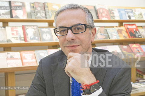 Rome November 20, 2014..Vincenzo Trione, photographed in Rome Bookseller Fandango, Professor of Art and New Media and Contemporary Art History at the University IULM, curator of the Italian Pavilion at the 56th edition of the Venice Biennale/Vincenzo Trione, fotografato a Roma alla libreria Fandango,  professore di Arte e nuovi media e di Storia dellarte contemporanea presso lUniversità IULM di Milano, curatore del Padiglione Italia alla 56 edizione Biennale di Venezia..Photo: RINO BIANCHI ©Rino Bianchi/Rosebud2