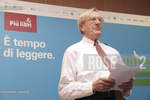 Rome, December 4 2014..Romano Montroni, bookseller, current President of the Center for the Book and Reading (Cepell) of the Ministry of Cultural Heritage and Activities/Romano Montroni, libraio, attuale Presidente del Centro per il Libro e la Lettura (Cepell) del Ministero dei Beni e delle Attività Culturali e del Turismo..Photo: RINO BIANCHI ©Rino Bianchi/Rosebud2