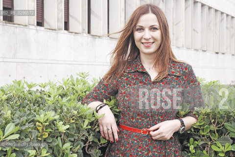 Rome, December 6 2014..Marina Achmedova, photographed in Rome, the Russian journalist and writer, author of Krokodil, where he speaks of desomorphine novel, synthetic drug from the devastating effects/Marina Achmedova, fotografata a Roma, giornalista e scrittrice russa, autrice di Krokodil, romanzo dove parla della desomorfina, droga sintetica dagli effetti devastanti..Photo: RINO BIANCHI ©Rino Bianchi/Rosebud2