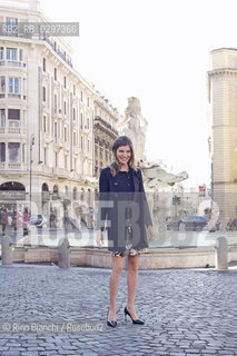 Rome February 2, 2015..The actress Vittoria Puccini photographed in Rome in front of the fountain Bernini at the presentation of fiction LOriana/Lattrice Vittoria Puccini fotografata a Roma davanti la fontana del Bernini in occasione della presentazione della fiction LOriana..Photo: RINO BIANCHI ©Rino Bianchi/Rosebud2