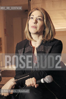 Rome, February 4, 2015..Naomi Klein, journalist, writer and activist Canadian, photographed in Rome in the center Spin Time Labs at the presentation of the book Una rivoluzione ci salverà/Naomi Klein, giornalista, scrittrice e attivista canadese, fotografata a Roma nel centro Spin Time Labs in occasione della presentazione del libro Una rivoluzione ci salverà..Photo: RINO BIANCHI ©Rino Bianchi/Rosebud2