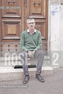 Rome February 21 2015..John Foot, historian and essayist, professor of contemporary history at the Department of Italian at the University of Bristol, photographed in Rome in the popular district of Pigneto/John Foot, storico e saggista, docente di storia contemporanea al dipartimento di italiano dellUniversity of Bristol, fotografato a Roma nel popolare quartiere del Pigneto..Photo: RINO BIANCHI ©Rino Bianchi/Rosebud2