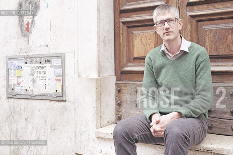 Rome February 21 2015..John Foot, historian and essayist, professor of contemporary history at the Department of Italian at the University of Bristol, photographed in Rome in the popular district of Pigneto/John Foot, storico e saggista, docente di storia contemporanea al dipartimento di italiano dellUniversity of Bristol, fotografato a Roma nel popolare quartiere del Pigneto..Photo: RINO BIANCHI ©Rino Bianchi/Rosebud2