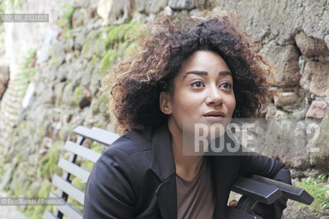 Rome February 18, 2015..Gamey Guilavogui Malatesta, actress, photographed in Rome in the park of Villa Celimontana/Gamey Guilavogui Malatesta, attrice, fotografata a Roma nel parco di Villa Celimontana..Photo: RINO BIANCHI ©Rino Bianchi/Rosebud2